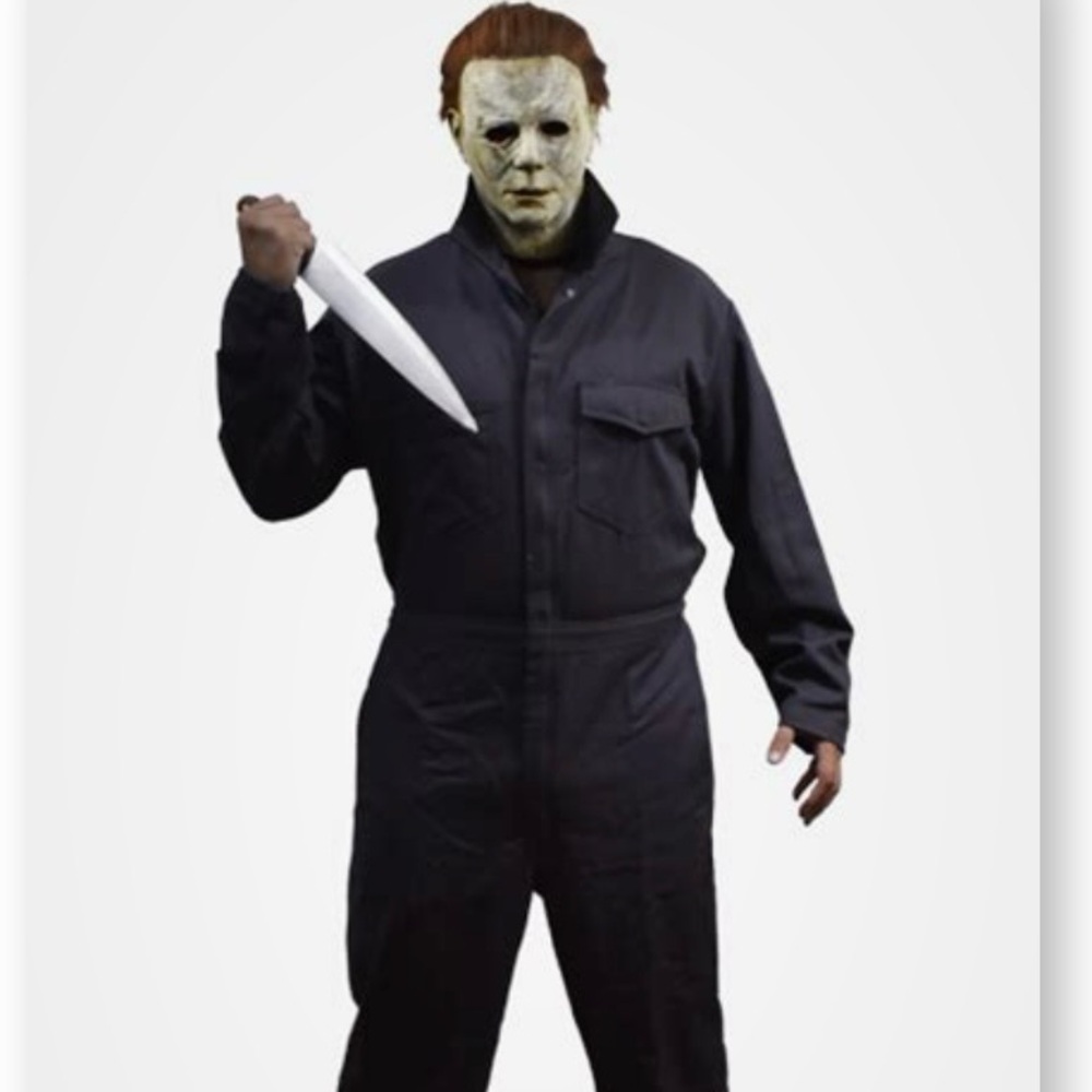 Benchmark Flame Resistant Long-Sleeve Gray Coveralls &/or Michael Myers Costume